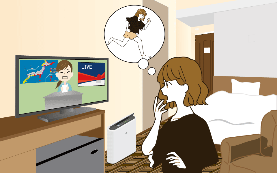 災害時に緊急ニュースに切り替える